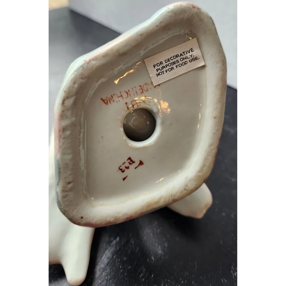 Pair 1950s Vintage Porcelain Dove Pigeon Bird Pastel 6